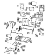 6CN011X7AG - Interior Trim: Rear Seat Armrest for Mopar Image