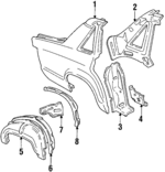 E3DZ5427840A - Body: Quarter Panel for Ford: LTD | Mercury: Marquis Image