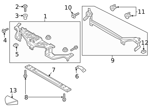 Radiator Support for 2019 Lincoln MKZ #0