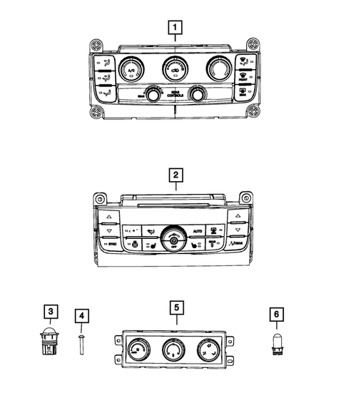 Air Conditioner and Heater Controls for 2019 Dodge Grand Caravan #0