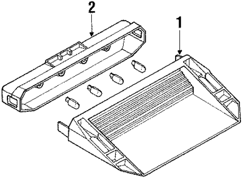 High Mount Lamps for 1989 Audi 200 Quattro #0