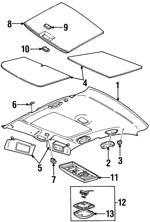 Interior Trim - Roof for 1996 Dodge Stratus #0