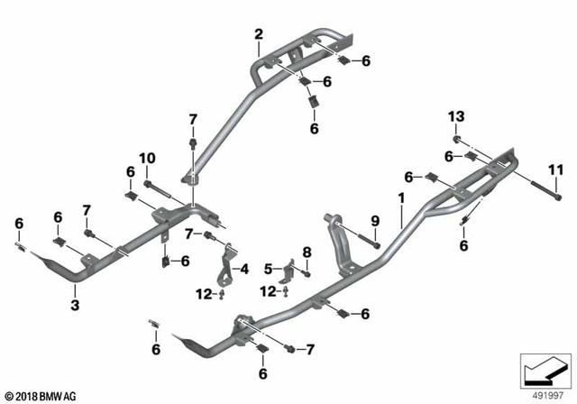 46718546456 - : Mount For Running Board, Right for BMW-Motorrad Image