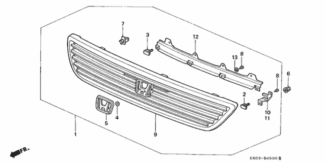 Front Grille for 1997 Honda Odyssey #0