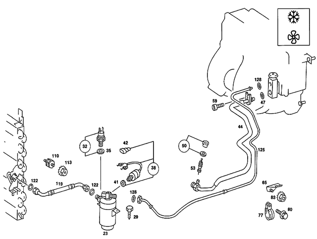 2018302870 - Heating and Ventilation: Condensor for Mercedes-Benz: 190E Image image