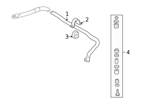 Stabilizer Bar & Components for 2002 Pontiac Sunfire #0