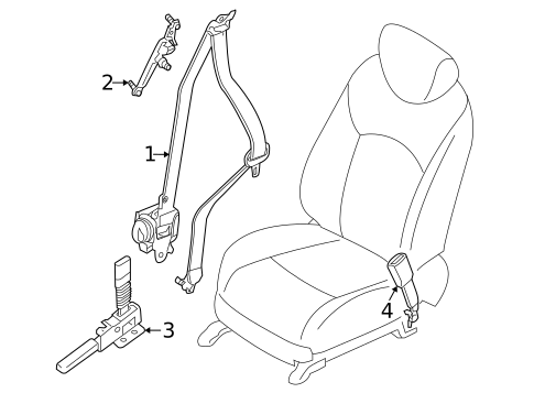 Seat Belt for 2025 INFINITI QX80 #0