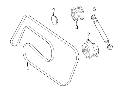 Belts & Pulleys for 2003 Mercedes-Benz C240 #0