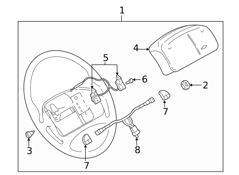 Steering Wheel & Trim for 2003 Chevrolet Impala #1