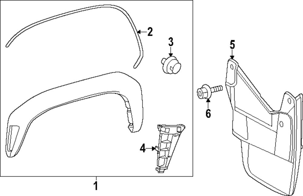 2024-2025 Toyota Tacoma Mud Guard 76621-AK010 | Elmhurst