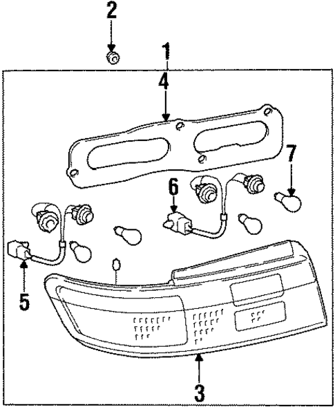 Combination Tail Lamps for 1996 Toyota Paseo #0