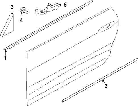 Exterior Trim - Door for 2024 Ford Mustang #0