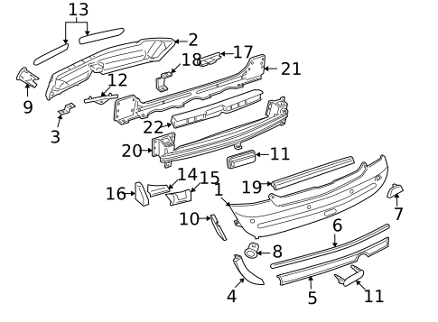 Bumper & Components - Rear for 2005 Mini Cooper #1