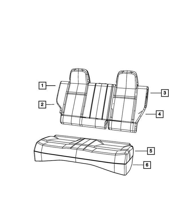 68092956AA - Interior Trim: Seat Back Foam for Mopar Image image