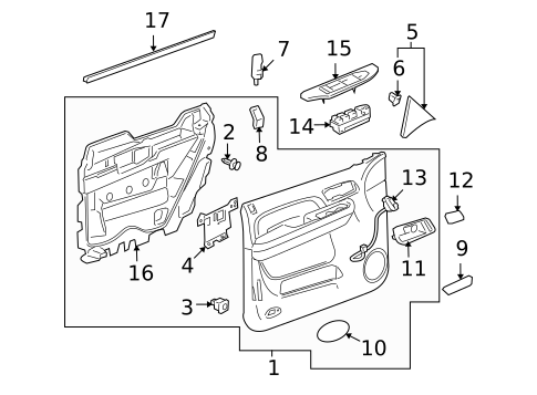 Front Door for 2011 GMC Yukon #1
