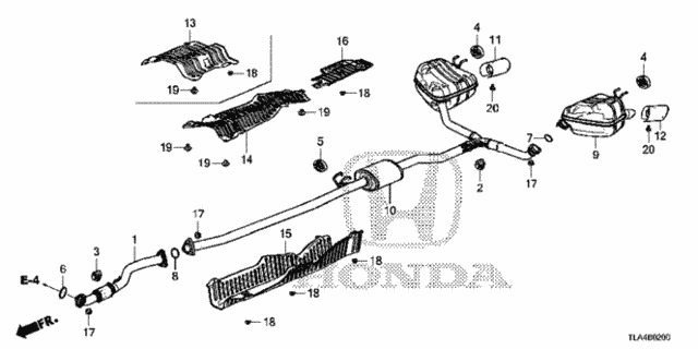 Exhaust Pipe - Muffler (1.5L) (2WD) for 2018 Honda CR-V #0