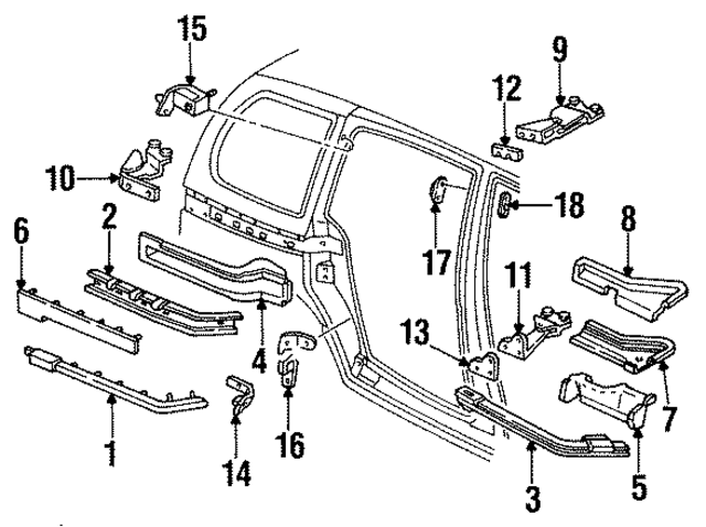 F3XY1225016A - Body: Rail for Ford Image