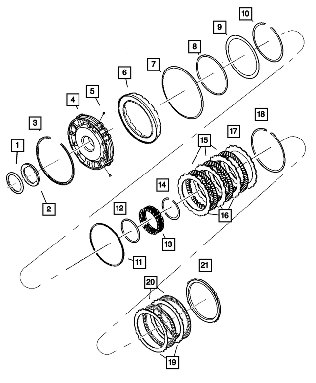 68263853AA - Automatic Transmission Multi-Speed: Transmission 2nd And 4th Clutch Piston Retainer for Mopar Image