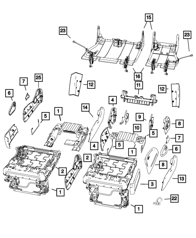 « 1CW281KAAA – Interior Trim : Extérieur Côté Passager Ecran pour Mopar Image »