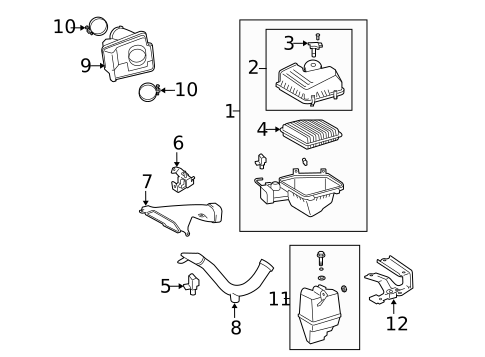 Air Intake for 2011 Lexus ES350 #0