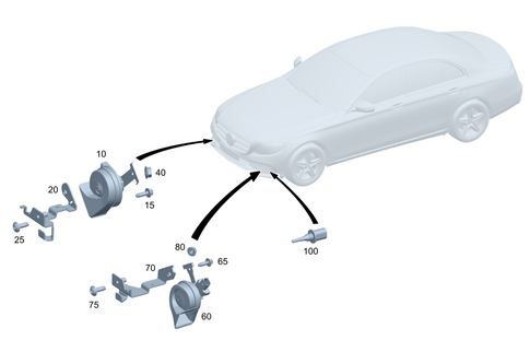 Horn and Outside Temperature Display for 2021 Mercedes-Benz C300 #0