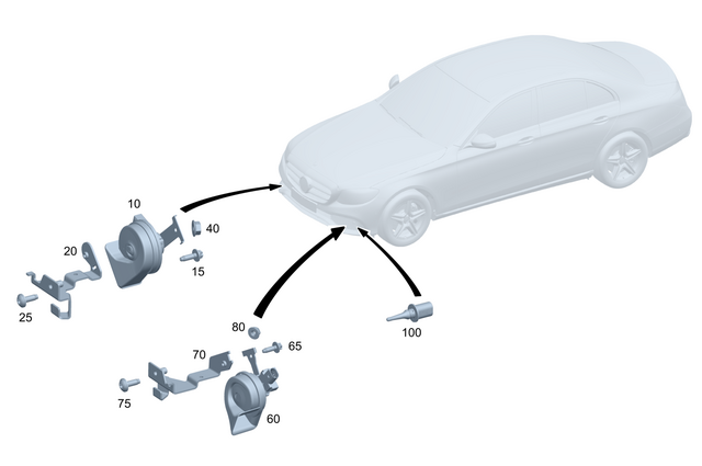 2065407301 - : Horn for Mercedes-Benz Image