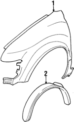 K08156240 - Unclassified: OEM NEW 1998-2002 Kia Sportage Base Left Hand Mud Guard Fender Liner 0K081-56240 for Kia: Sportage Image