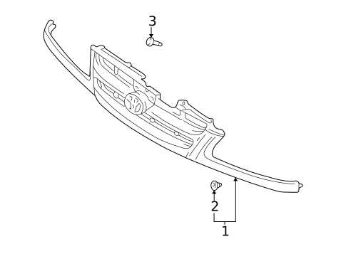 Grille & Components for 2001 Toyota Sienna #0