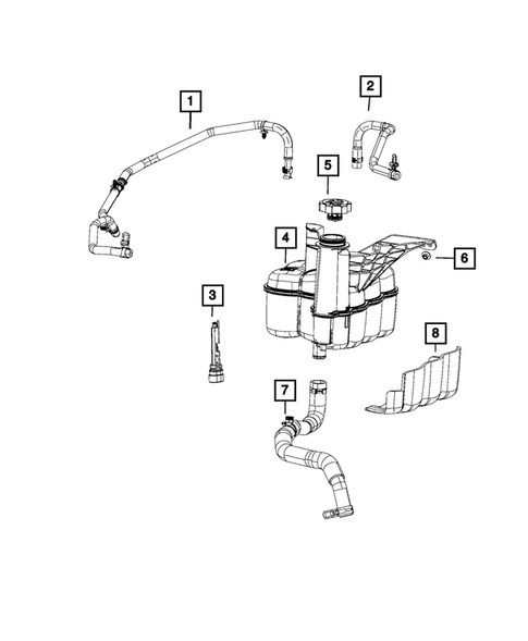 Engine Coolant Reservoir (Bottle) for 2014 Ram 2500 #0