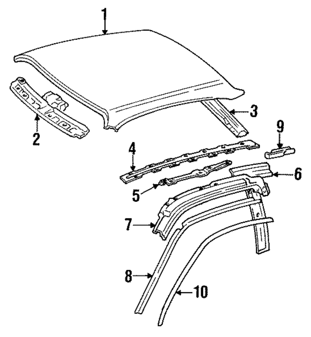6126416080 - : Roof Drip Molding for Toyota Image