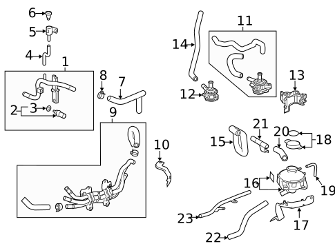 Pump & Hoses for 2021 Honda Clarity #2