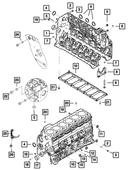 Cylinder Block for 2017 Ram 3500 #1