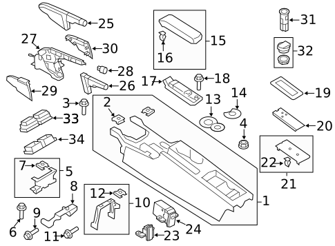 Center Console for 2015 Audi TTS Quattro #0