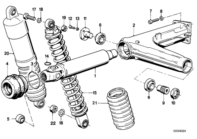 33531457501 - : Spring Strut, Rear for BMW-Motorrad Image