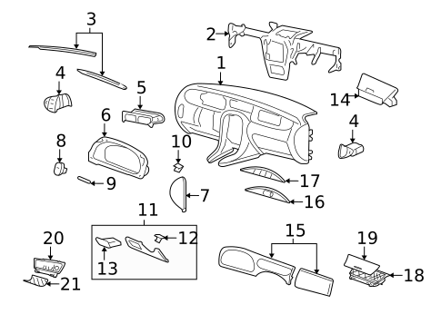 Instrument Panel Components for 2005 Jaguar X-Type #0