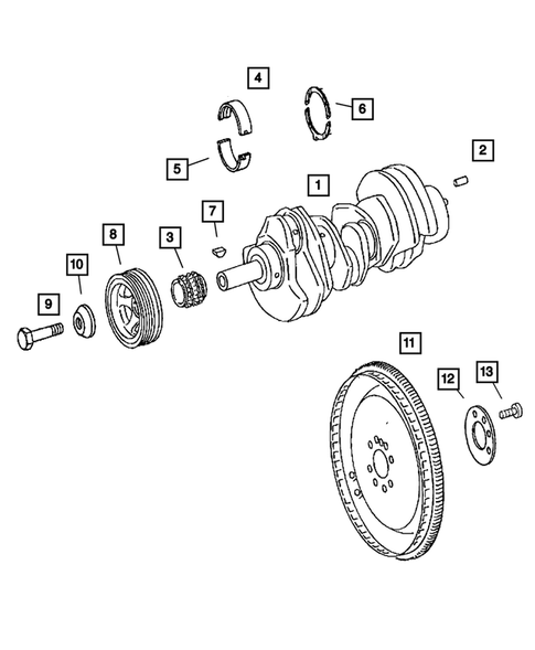 Crankshaft, Piston and Drive Plate for 2007 Dodge Sprinter 3500 #0