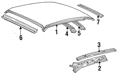 Roof & Components for 1992 Ford Taurus #1