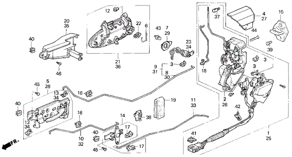 Door Lock for 1993 Honda Prelude #0