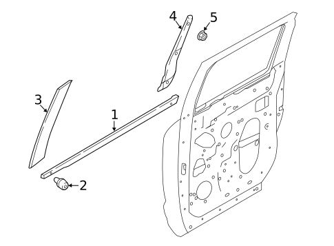 Exterior Trim - Rear Door for 2019 Nissan TITAN XD #0