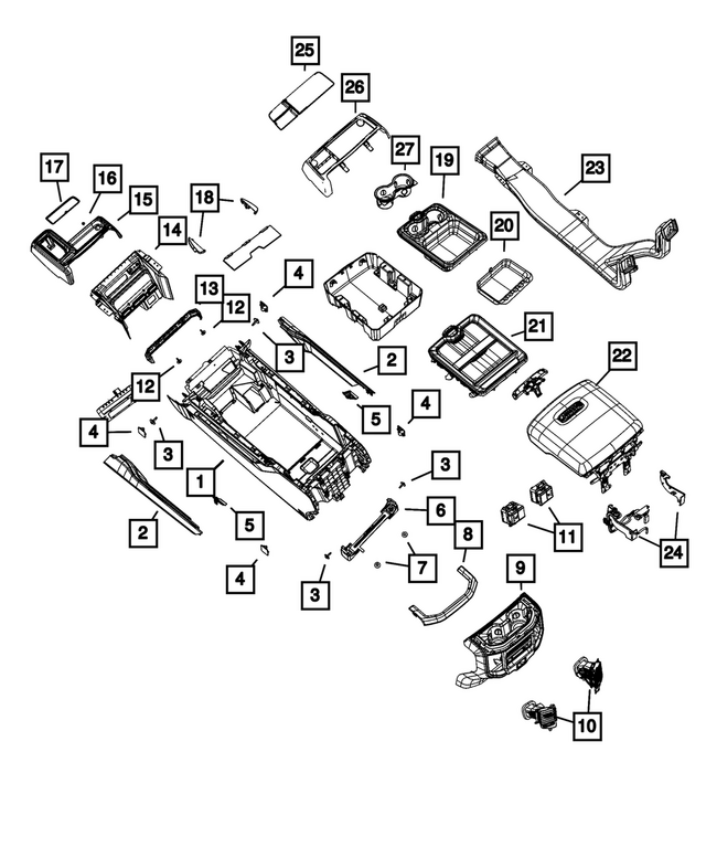 6YB453X7AA - : Console End Cap for Mopar Image