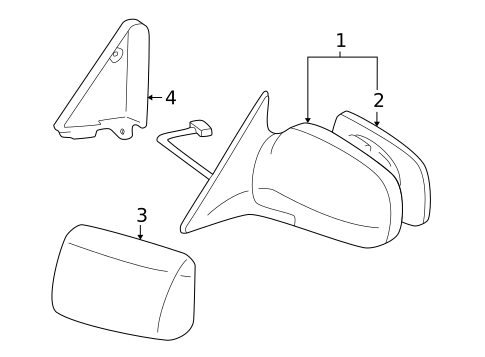Outside Mirrors for 2001 Toyota RAV4 #0