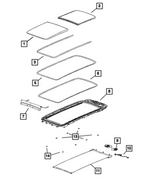 68518684AA - Body Sheet Metal Except Doors: Sunroof Glass for Mopar Image