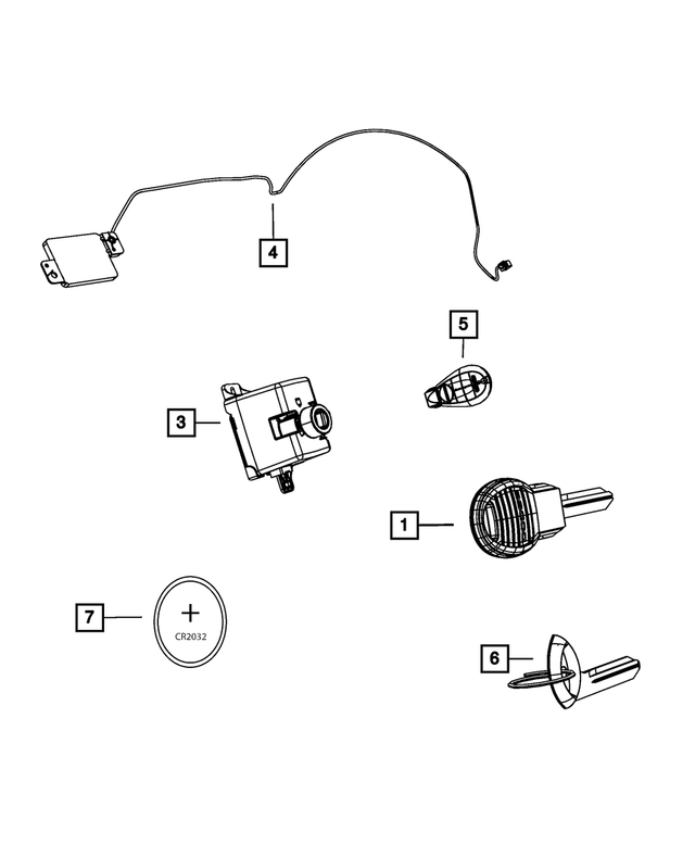 5026378AF - Electrical: Integrated Key Fob Transmitter Kit for Mopar Image