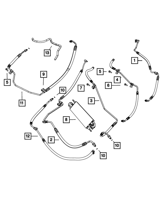 5183297AB - Steering: Power Steering Hose Clip for Mopar Image