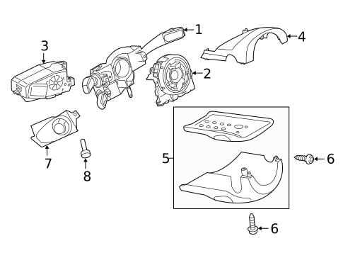 Shroud, Switches & Levers for 2017 Volkswagen Touareg #0