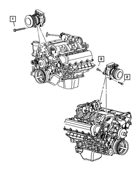 Air Conditioner Compressor and Mounting for 2008 Jeep Grand Cherokee #2