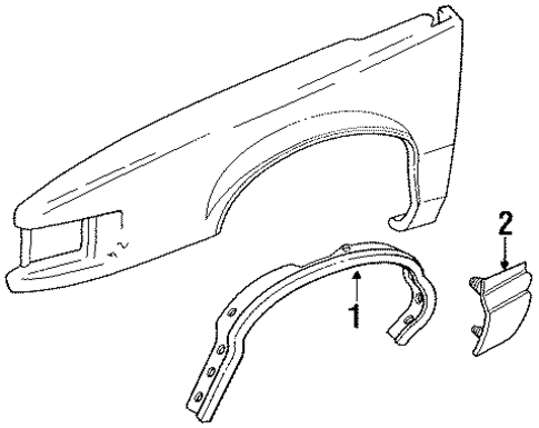 Exterior Trim - Fender for 1996 Buick LeSabre #0