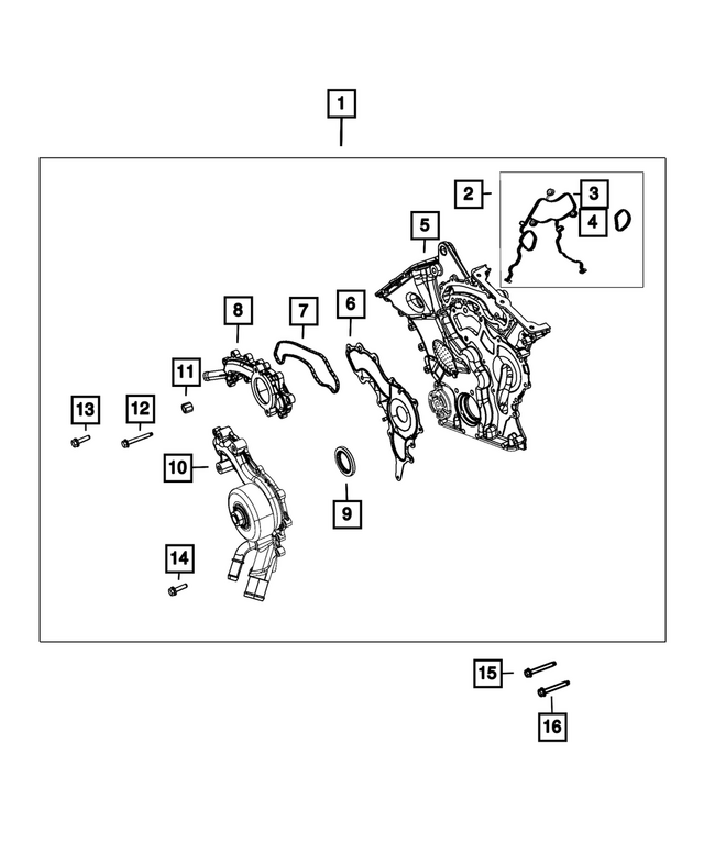 4893936AG - Engine: Chain Case Cover for Jeep: Gladiator, Wrangler Image