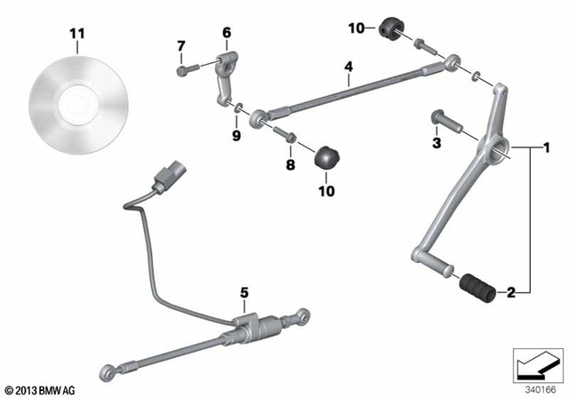 23417711227 - : Shift Lever for BMW-Motorrad Image