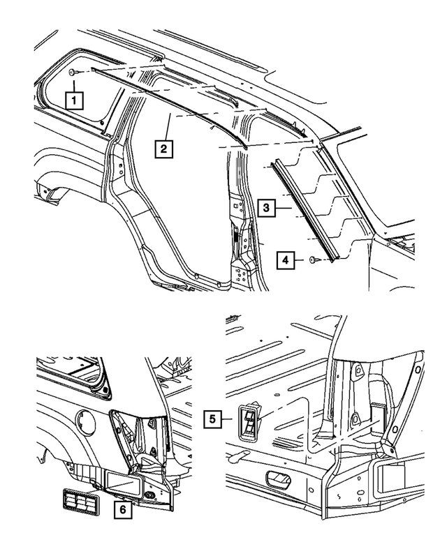 55369358AB - Exterior Ornamentation: Retainer Seal, Right for Mopar Image